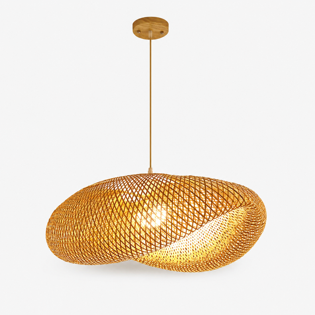 Lustre en bambou à LED Nevo