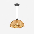 Lustre moderne en rotin naturel