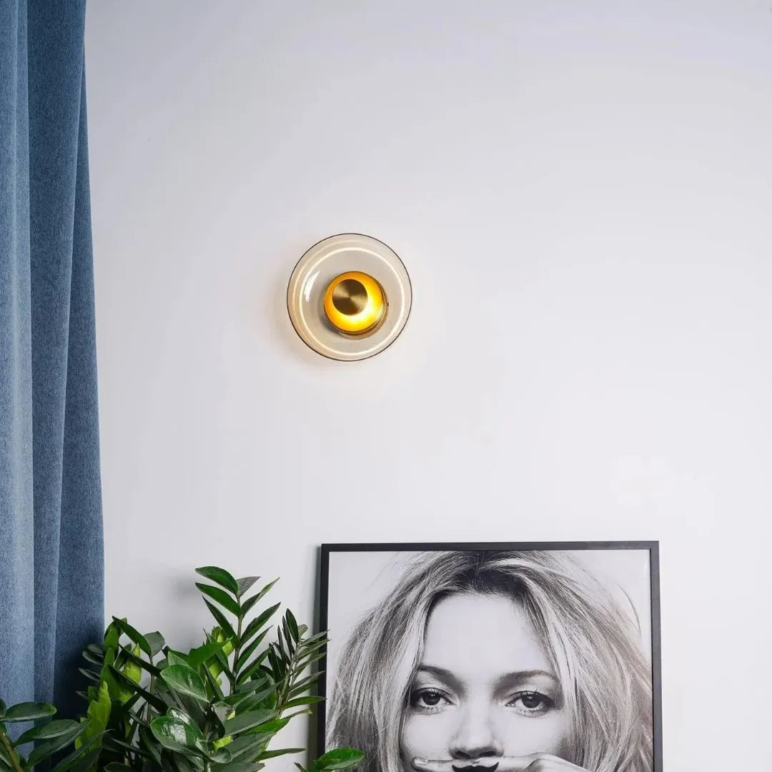 Applique murale moderne en verre avec LED Vetro