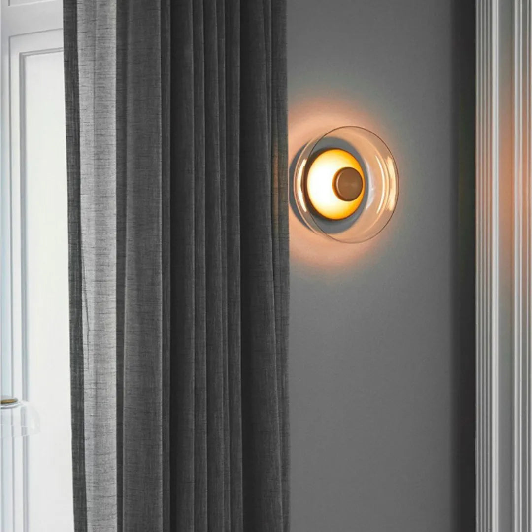 Applique murale moderne en verre avec LED Vetro