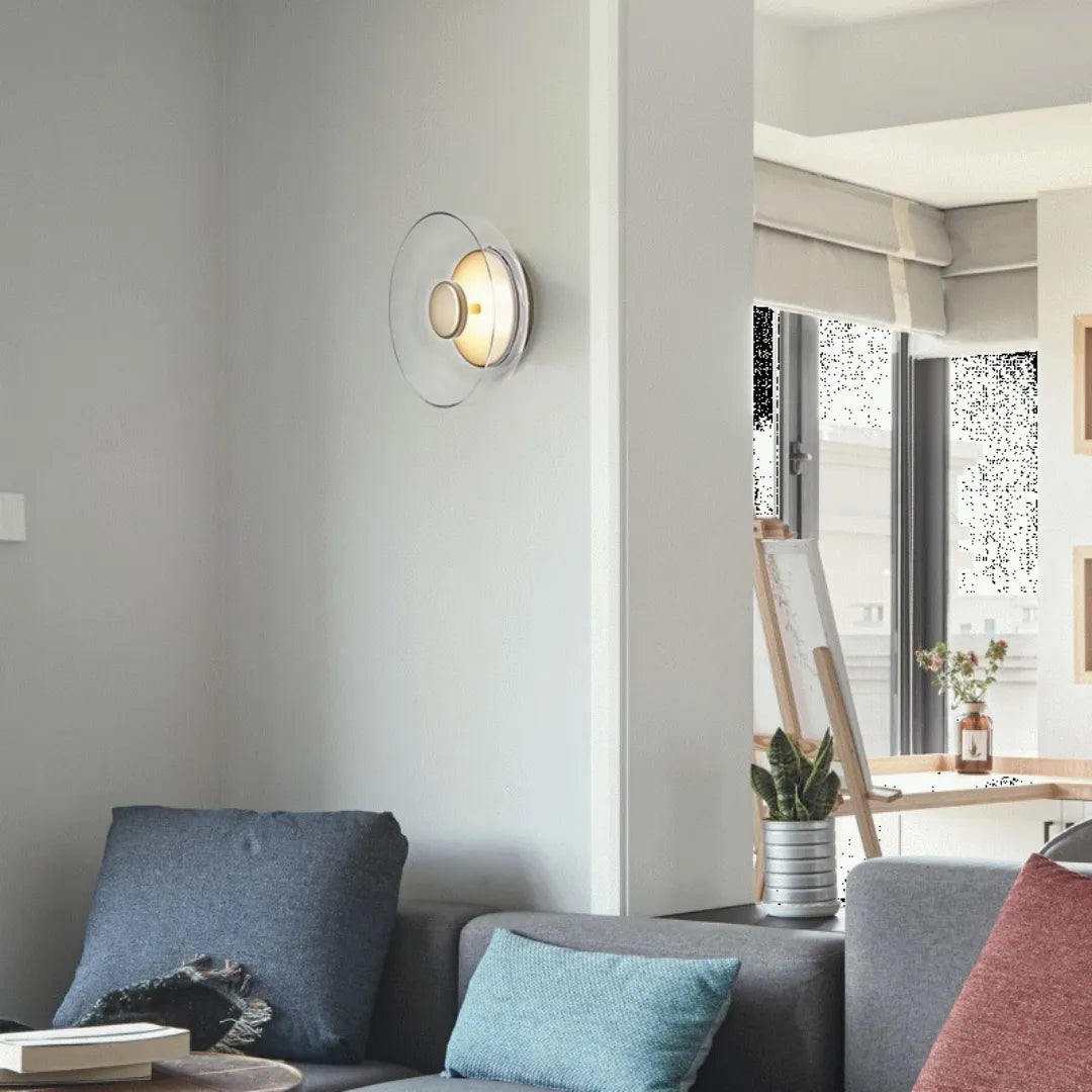 Applique murale moderne en verre avec LED Vetro