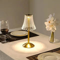 Lampe de Table Rechargeable en Verre et Métal