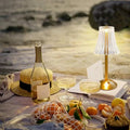 Lampe de Table Rechargeable en Verre et Métal