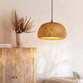 Suspension en bambou et rotin pour salon
