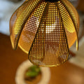 Lustre moderne en rotin naturel