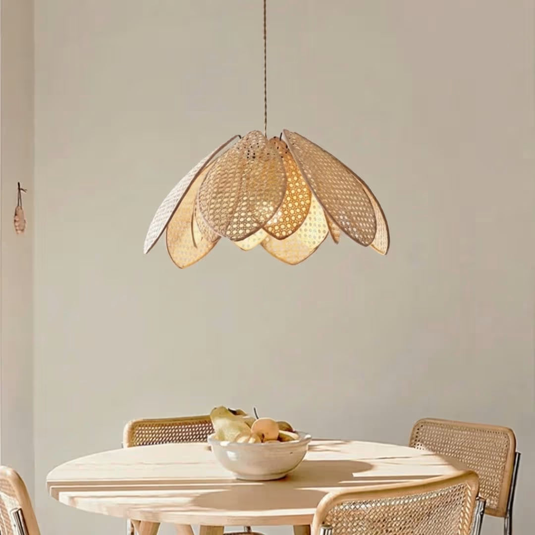 Suspension en rotin naturel